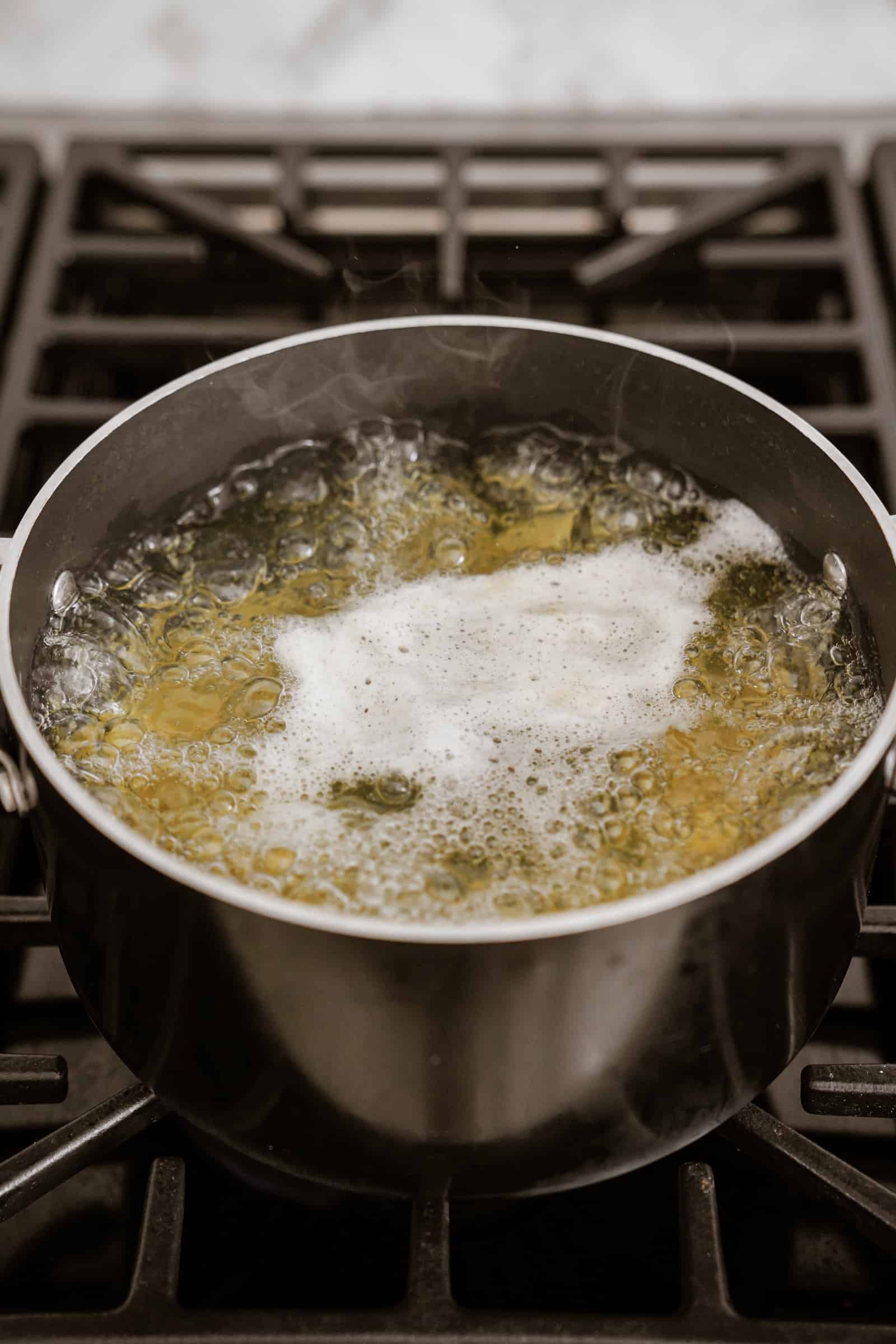 Potatoes in boiling water