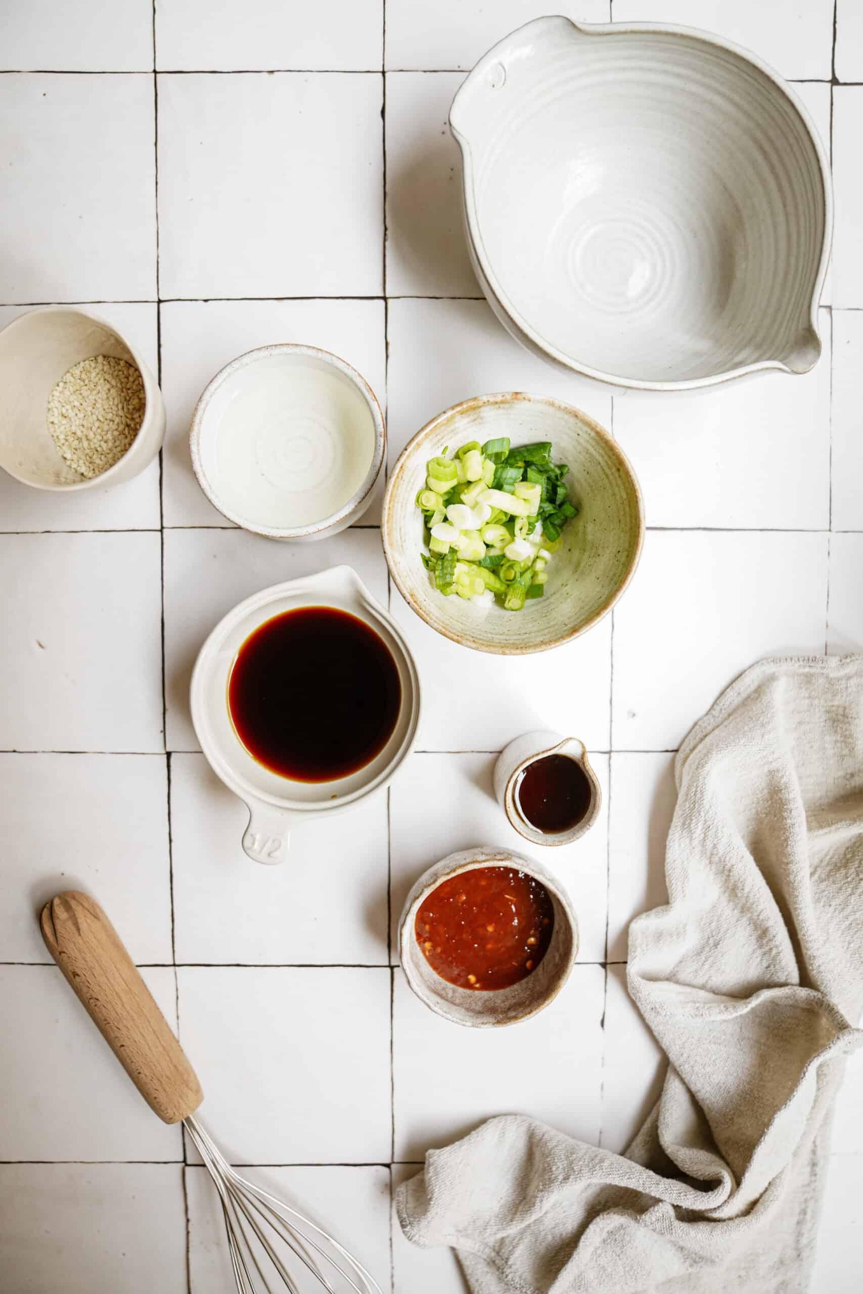 Ingredients for potsticker sauce