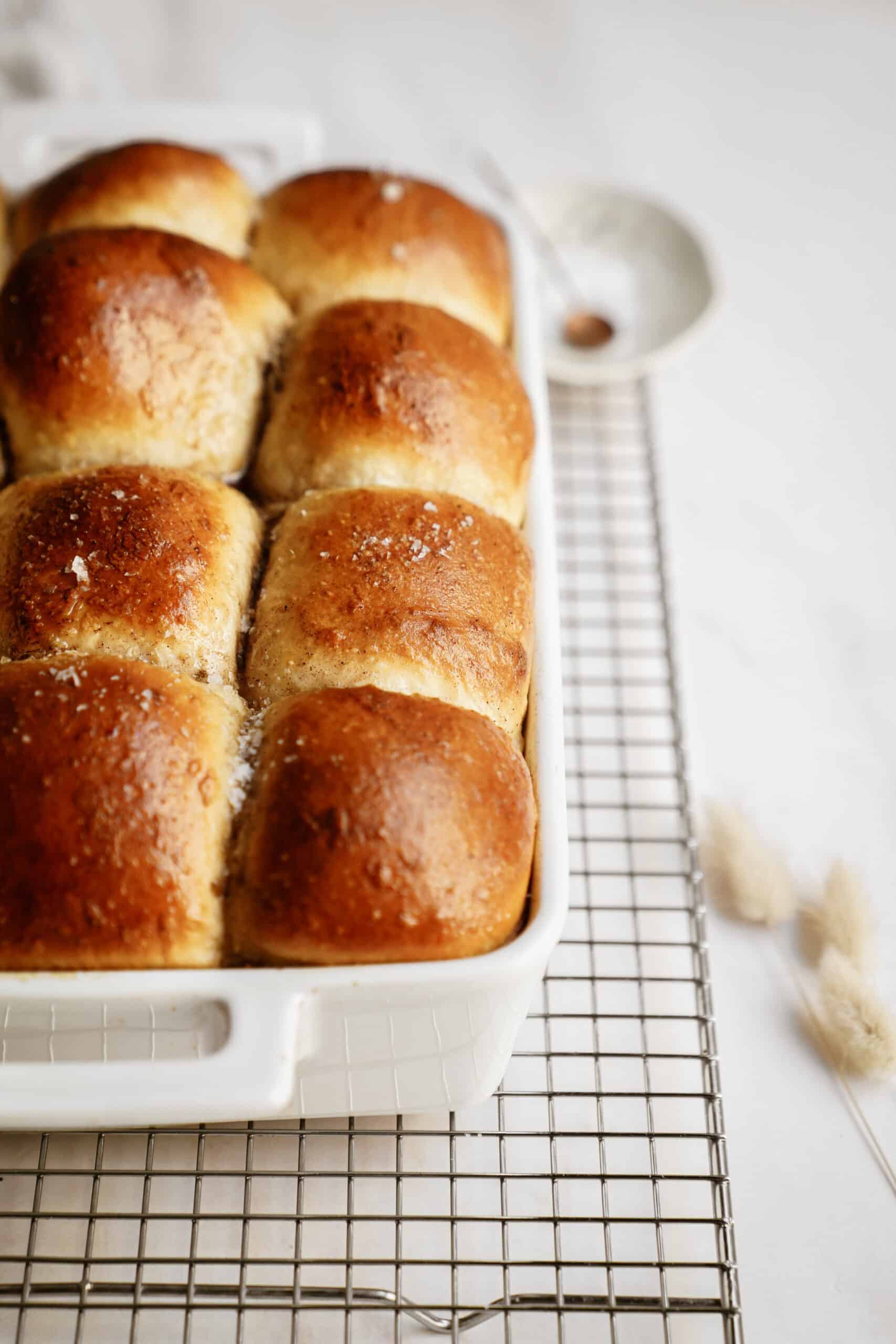 Dinner roll recipe in casserole dish