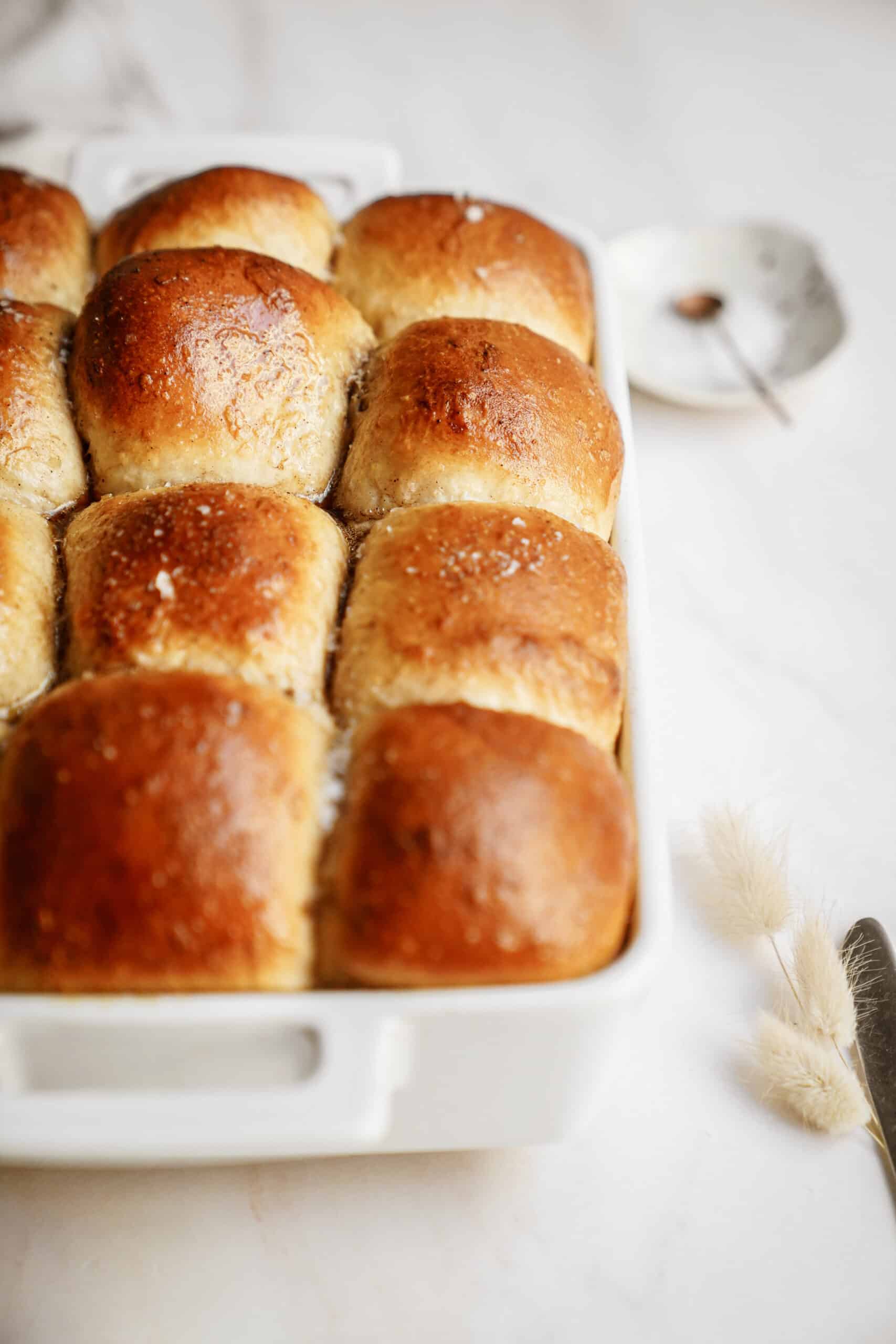 Dinner roll recipe in casserole dish