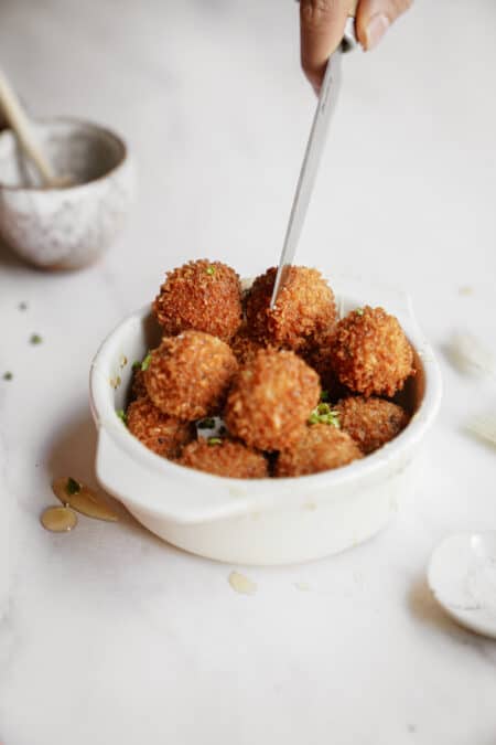 Gooey Fried Cheese Balls