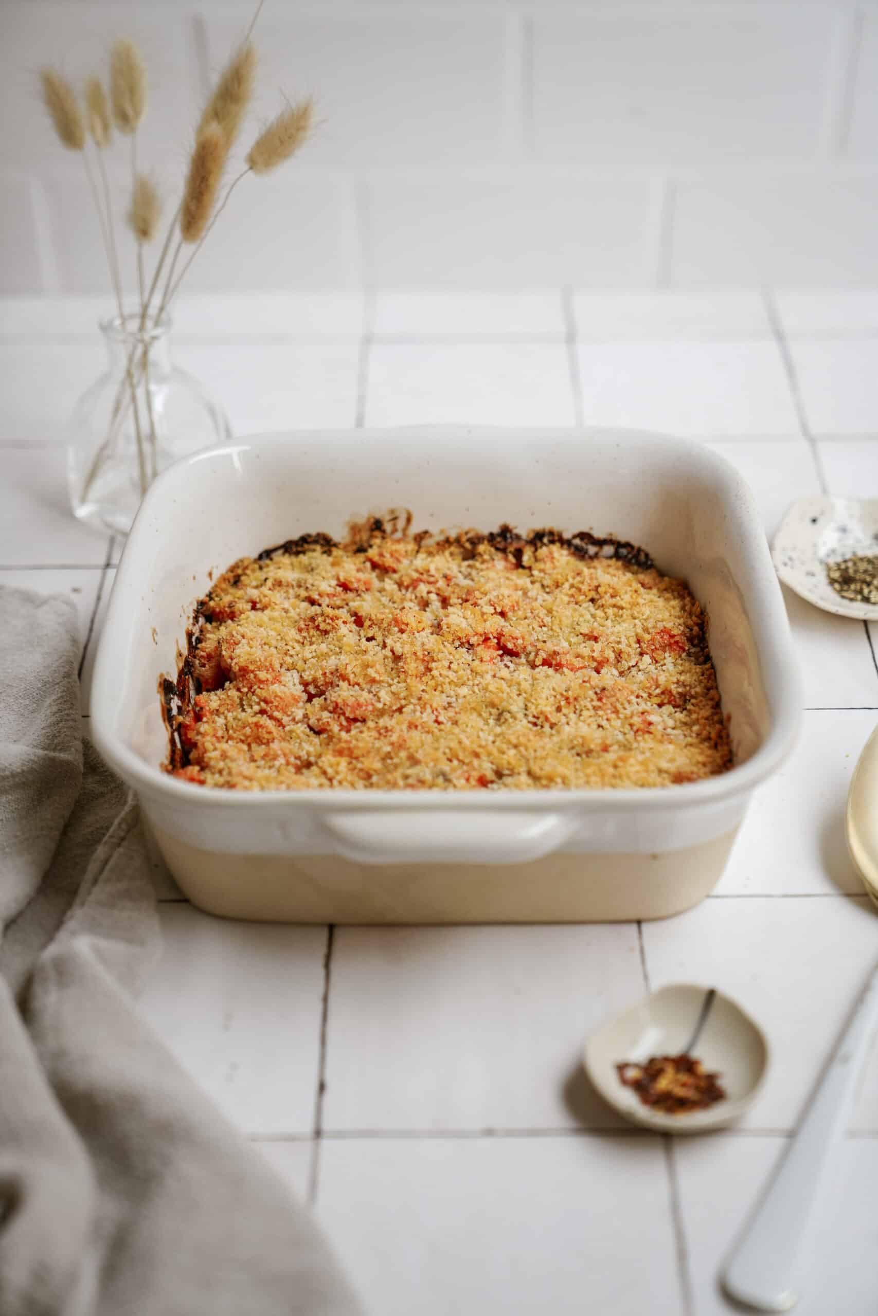 Baked carrots in a casserole dish