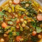 Close-up of Vegetable Turmeric Detox Soup