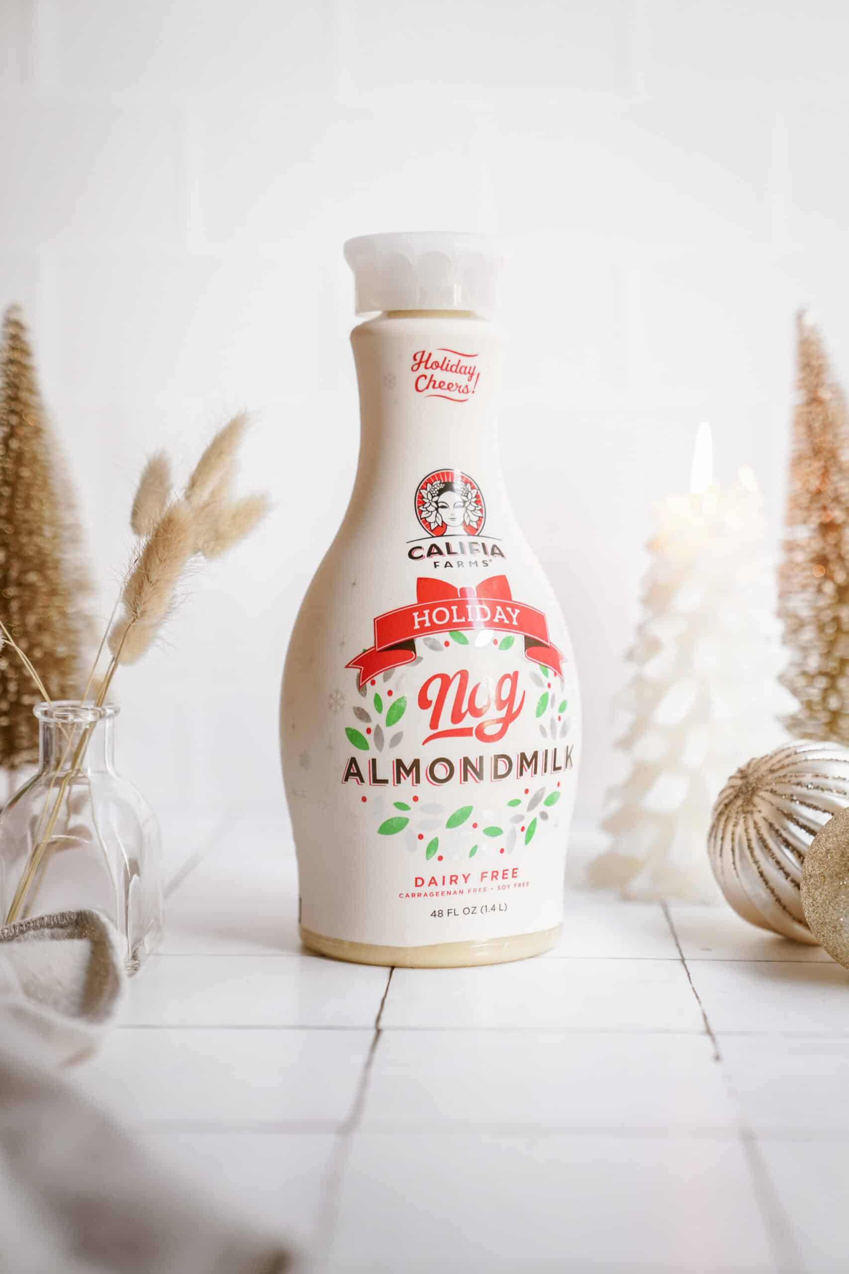 Plant-based eggnog for Eggnog cinnamon rolls