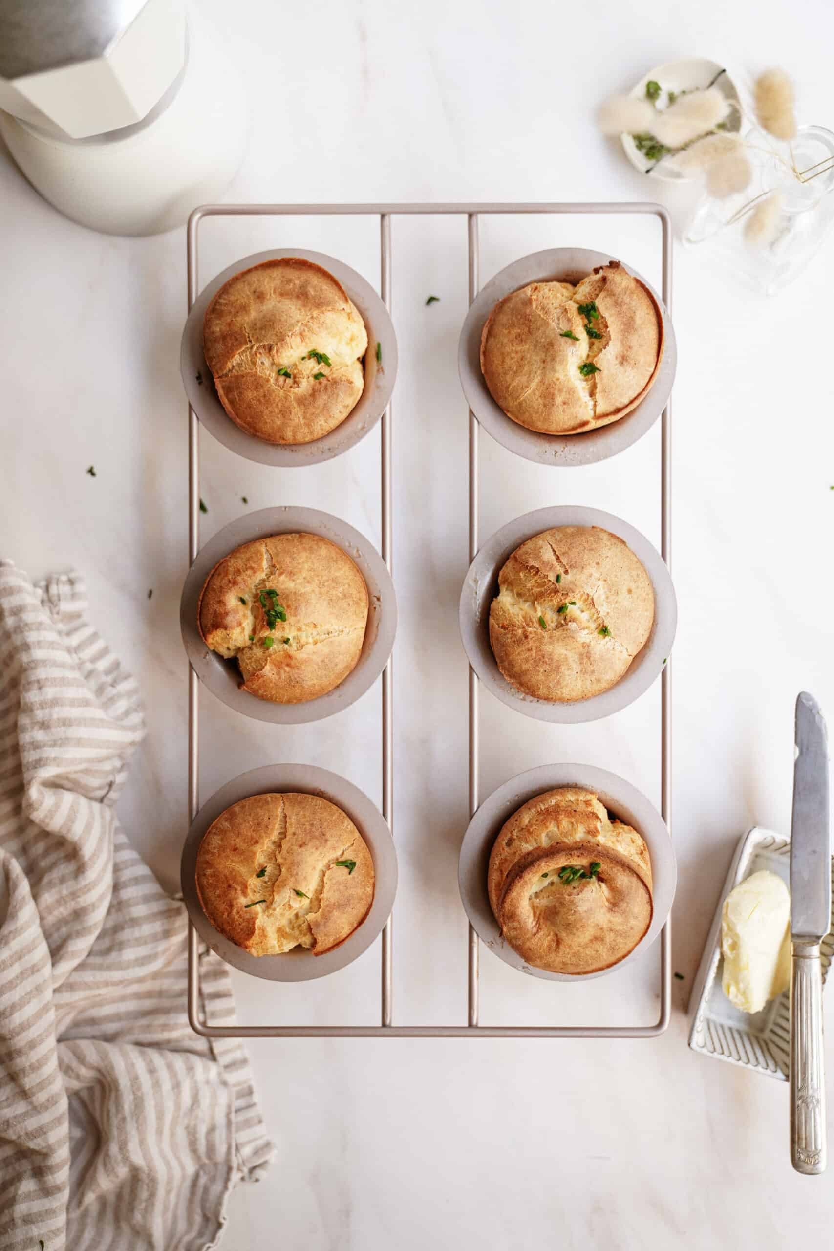Popover Recipe in muffin tin
