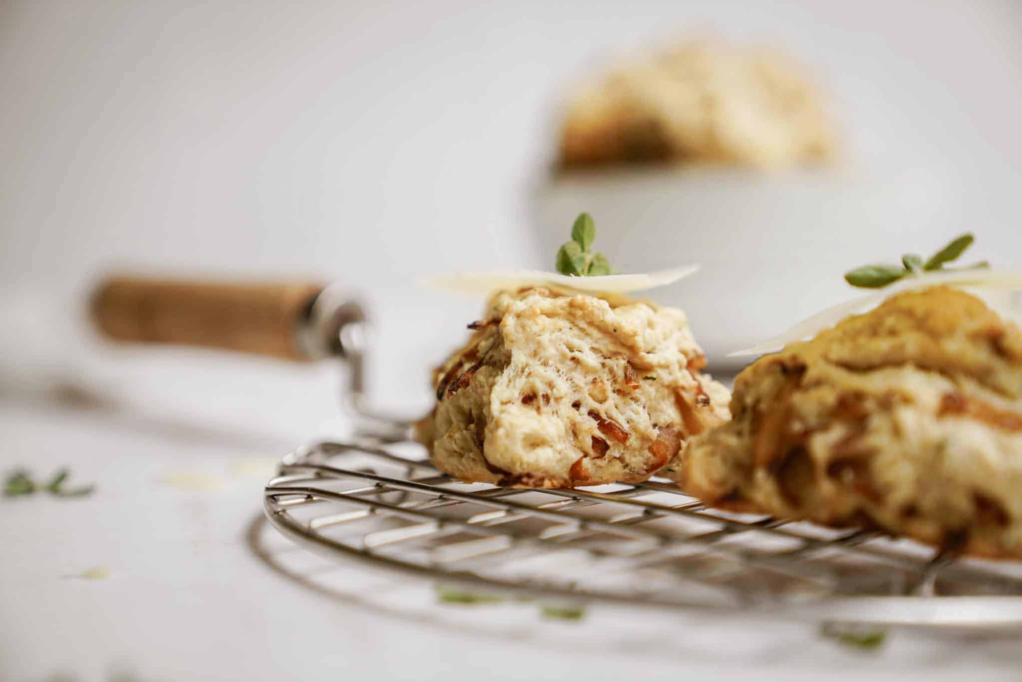 Vegan biscuits on a drying rack