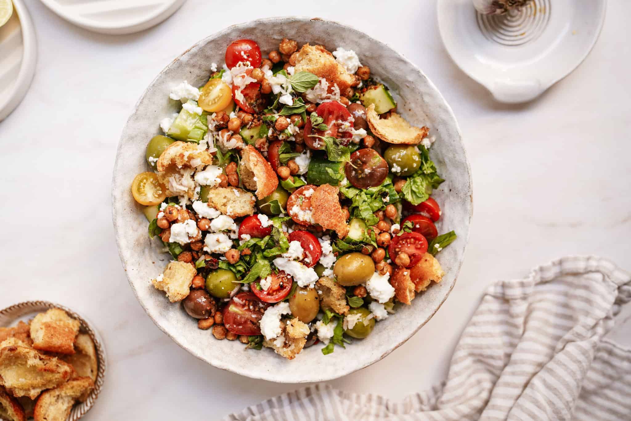 Cobb Salad Recipe in large serving bowl