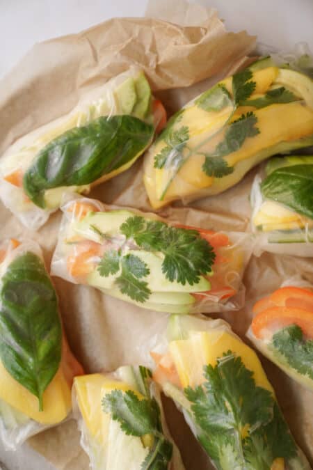 Rice Paper Rolls with Peanut Sauce