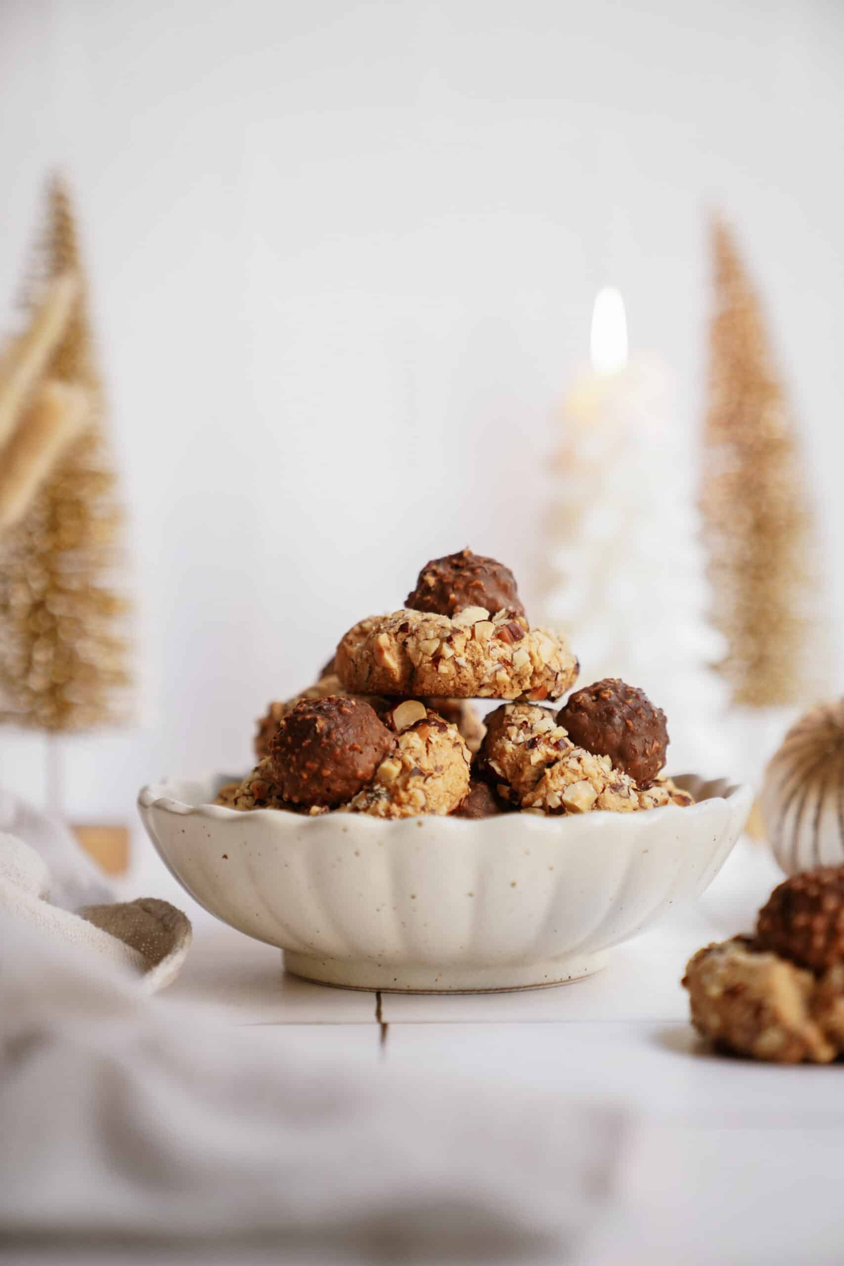 Thumbprint cookie recipe in a bowl