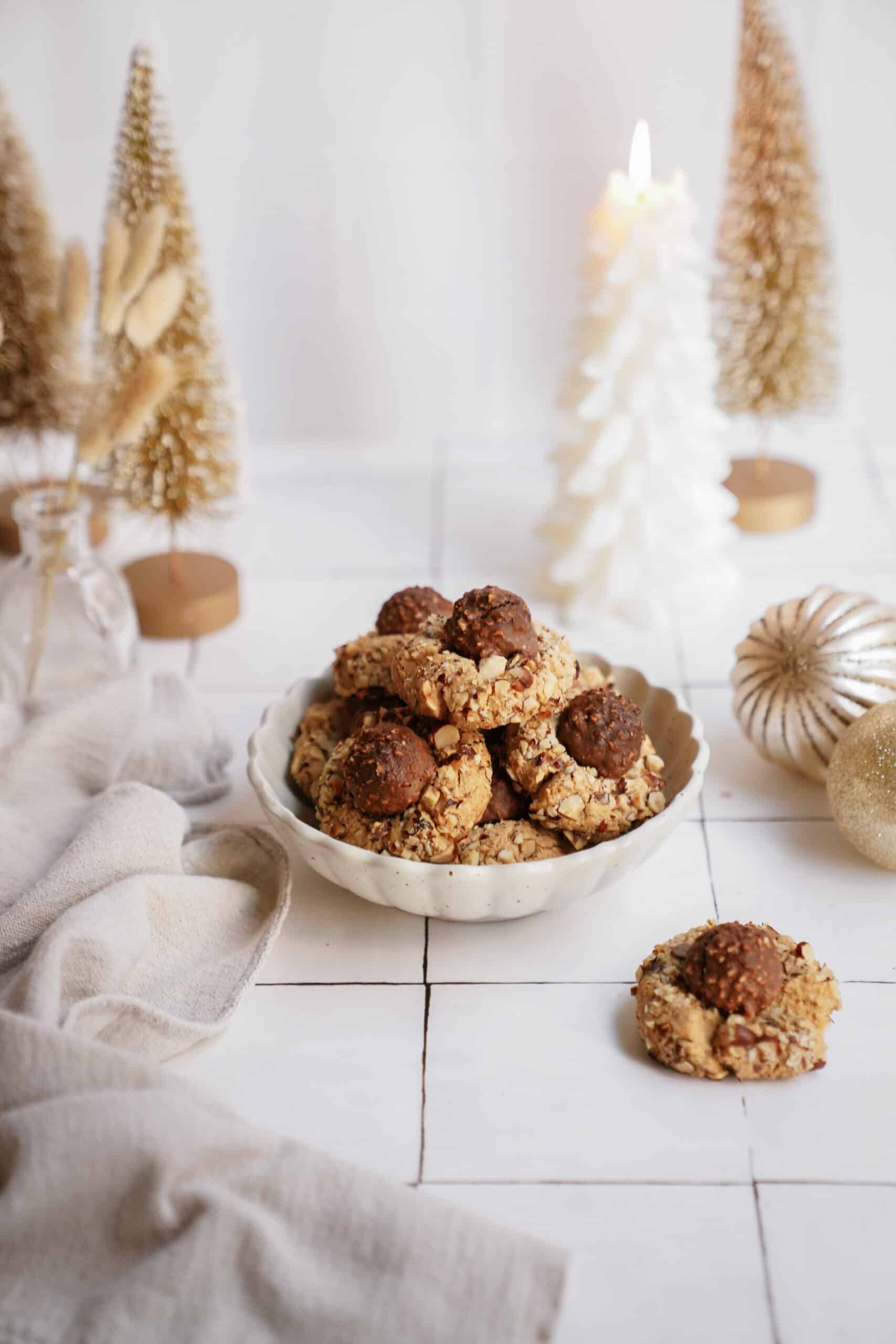 Thumbprint cookie recipe in a bowl