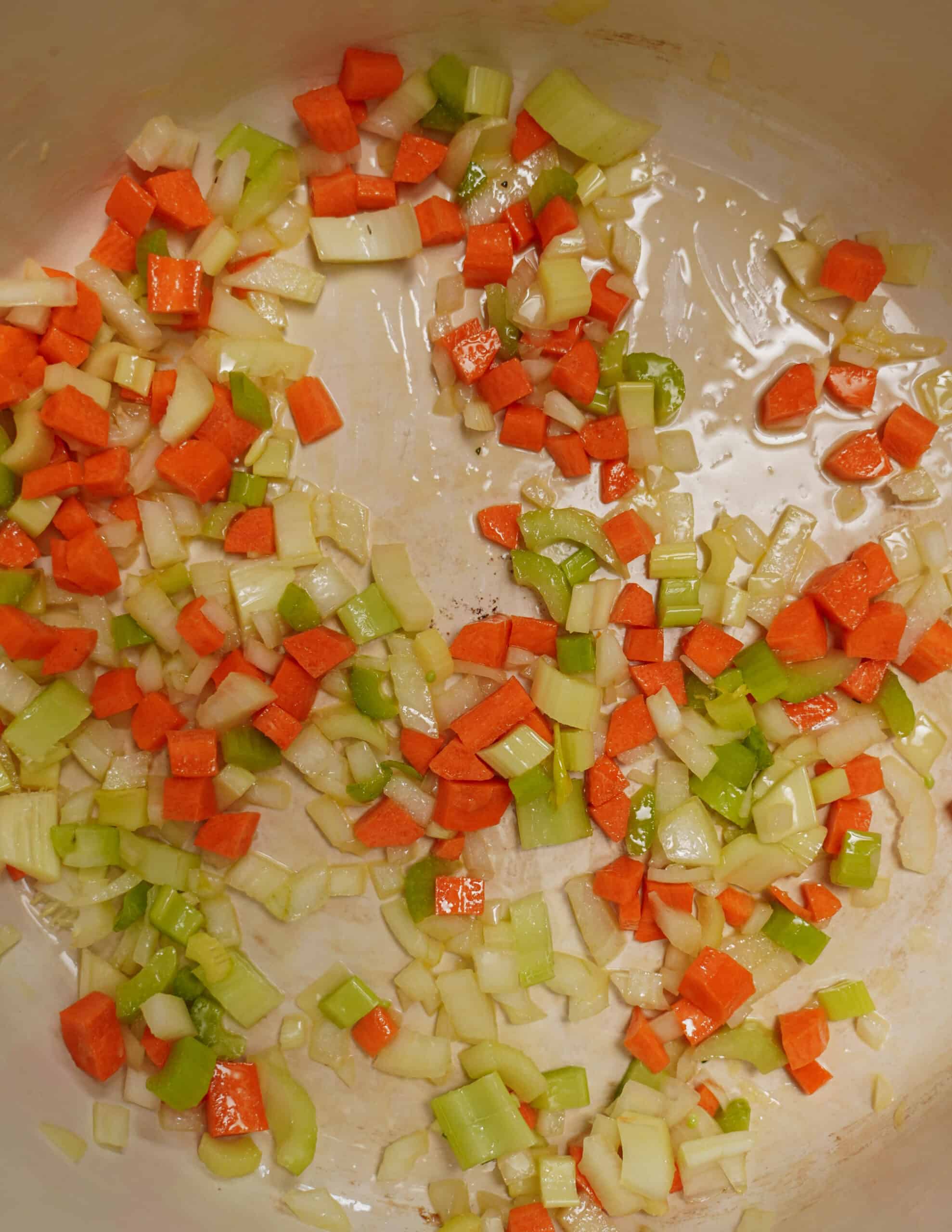 Veggies in a pot cooking