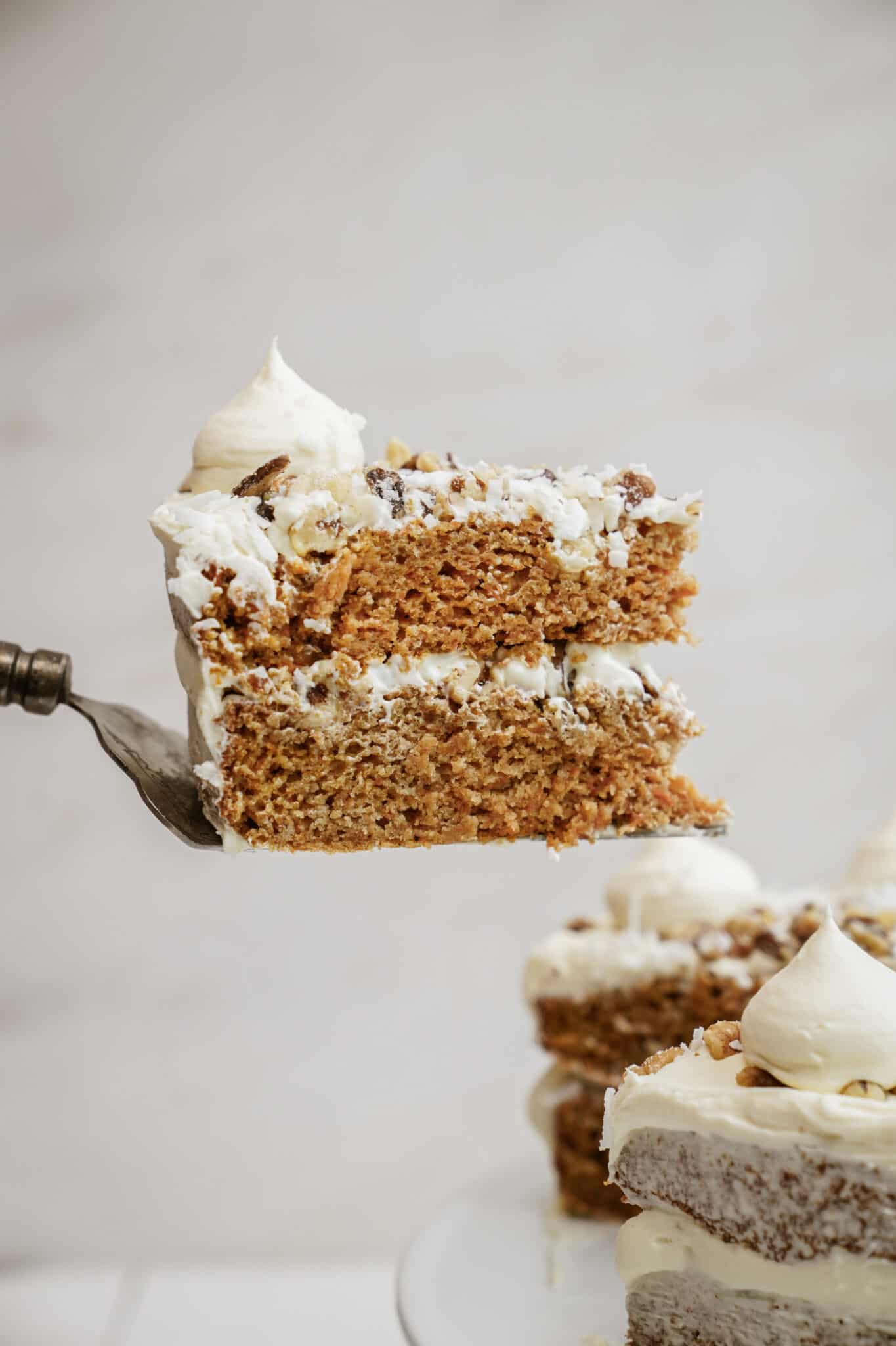 Slice of carrot cake