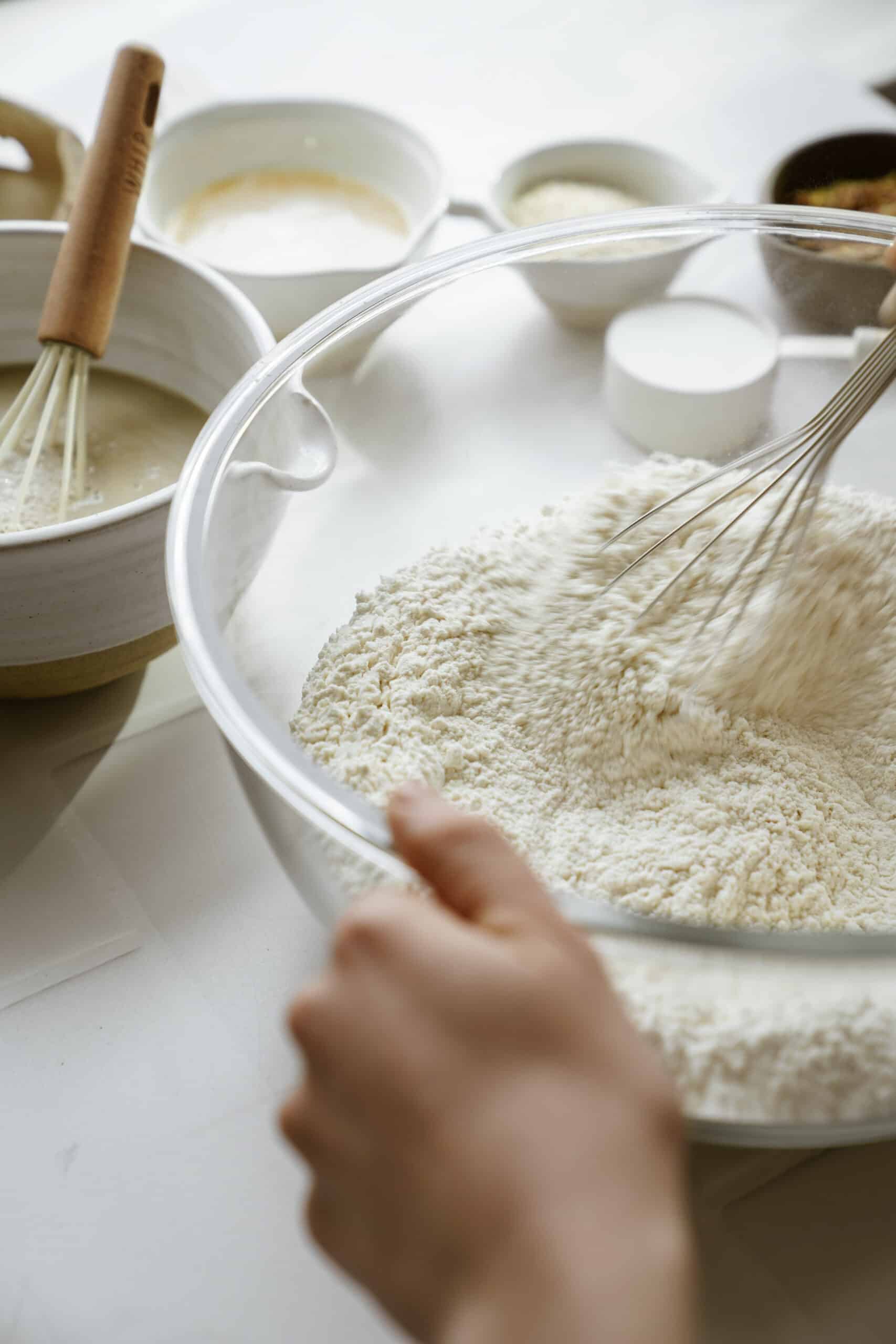 Dry ingredients mixed together in a bowl