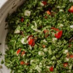 Close-up of tabouleh salad