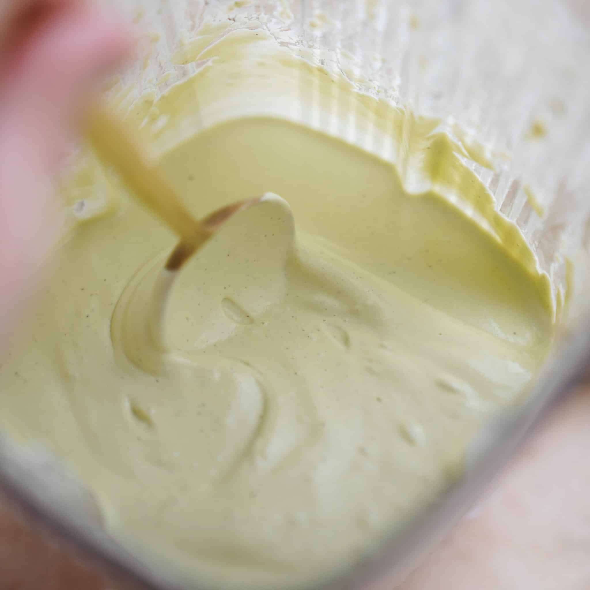 cashew cream with spoon