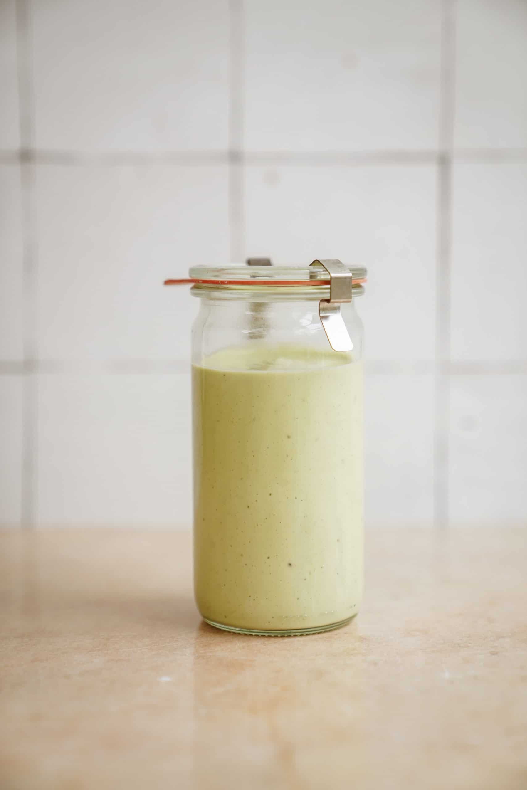 cashew cream in jar