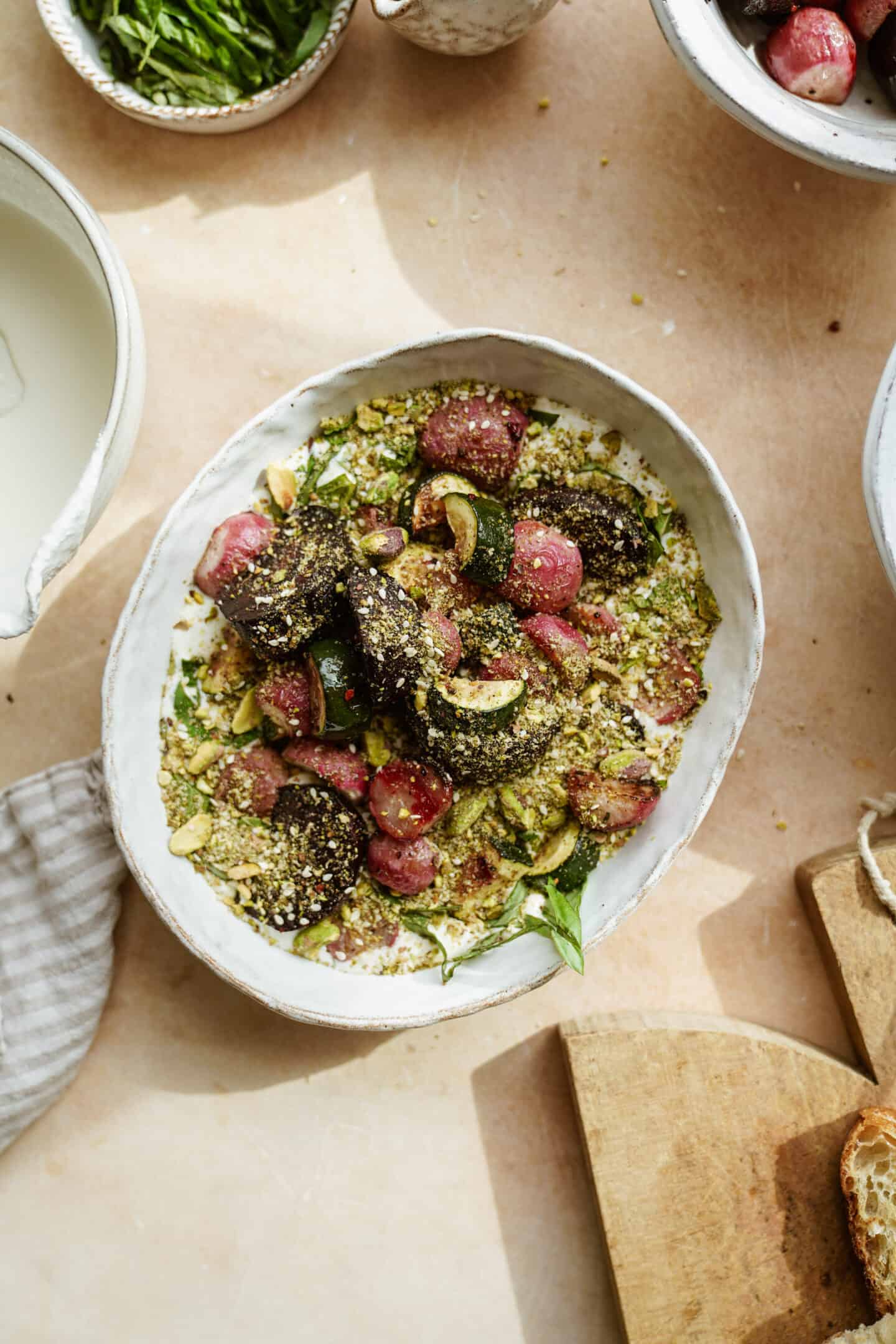 Dukkah with roasted beets