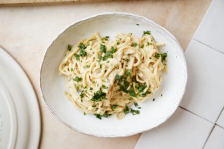 Creamy One-Pot Lemon Zucchini Linguine