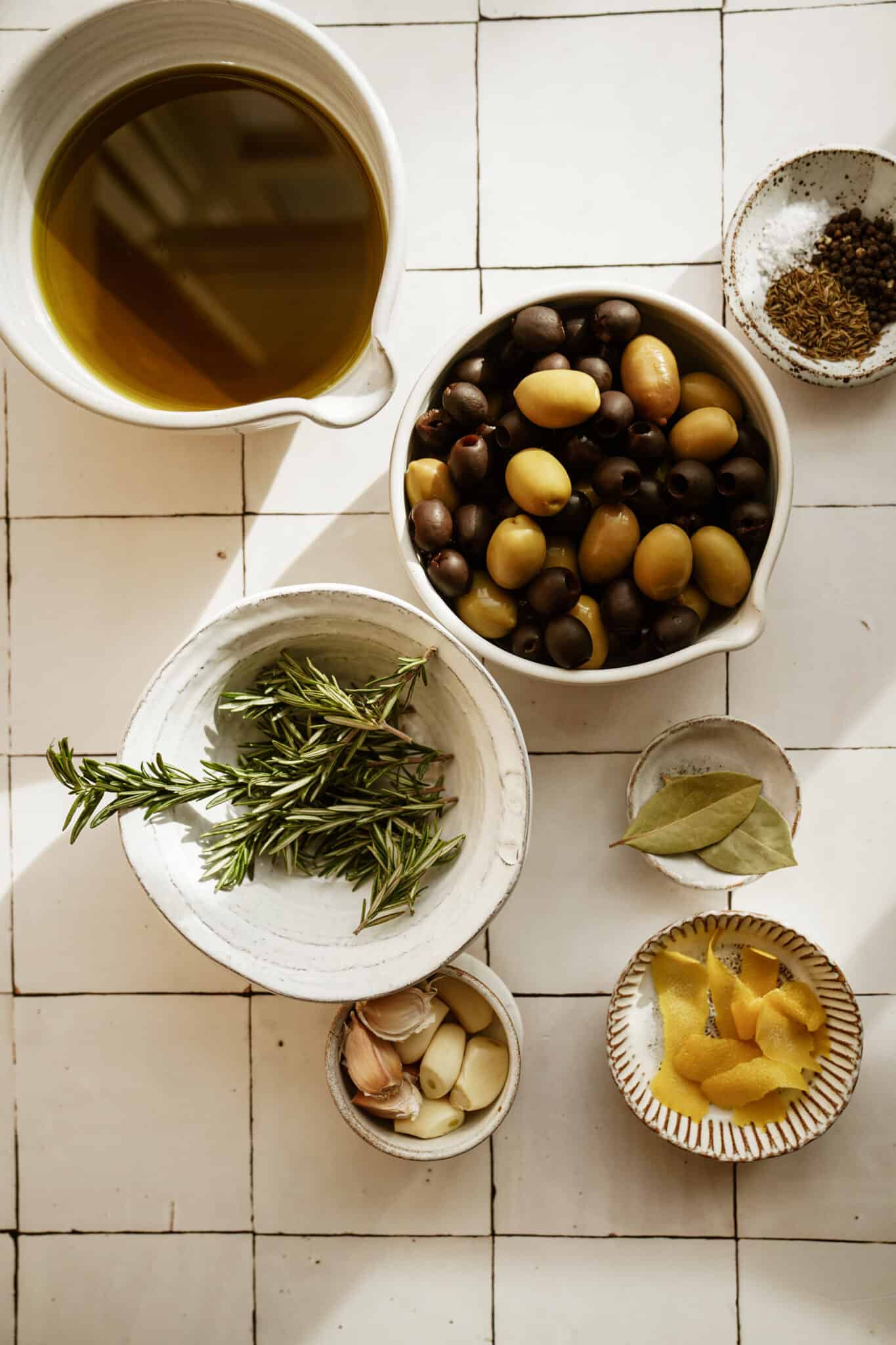 marinated olive ingredients