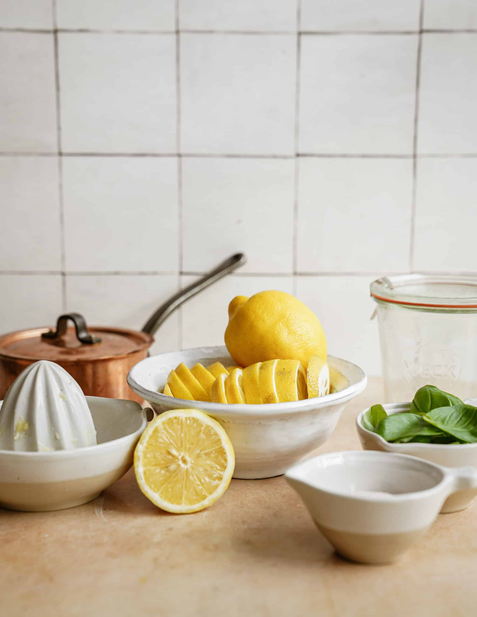 Ingredients on counter