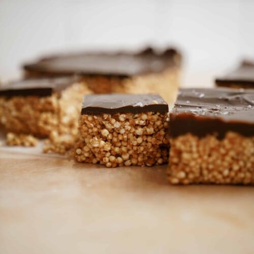 Puffed Quinoa Peanut Butter Chocolate Bars Recipe