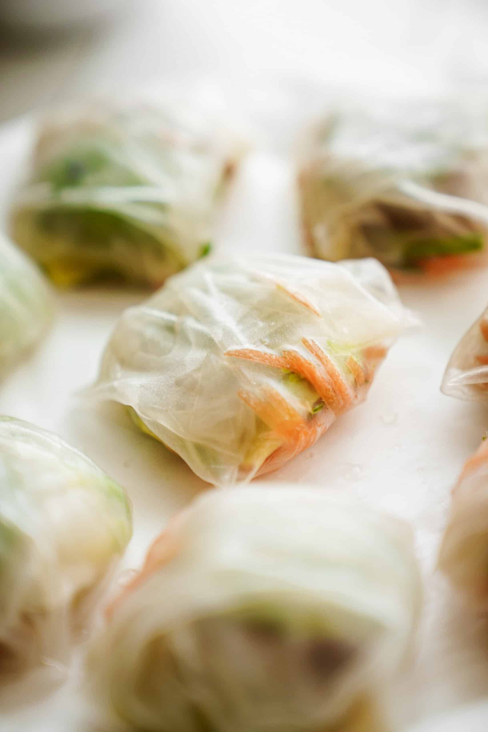 soft tofu spring rolls