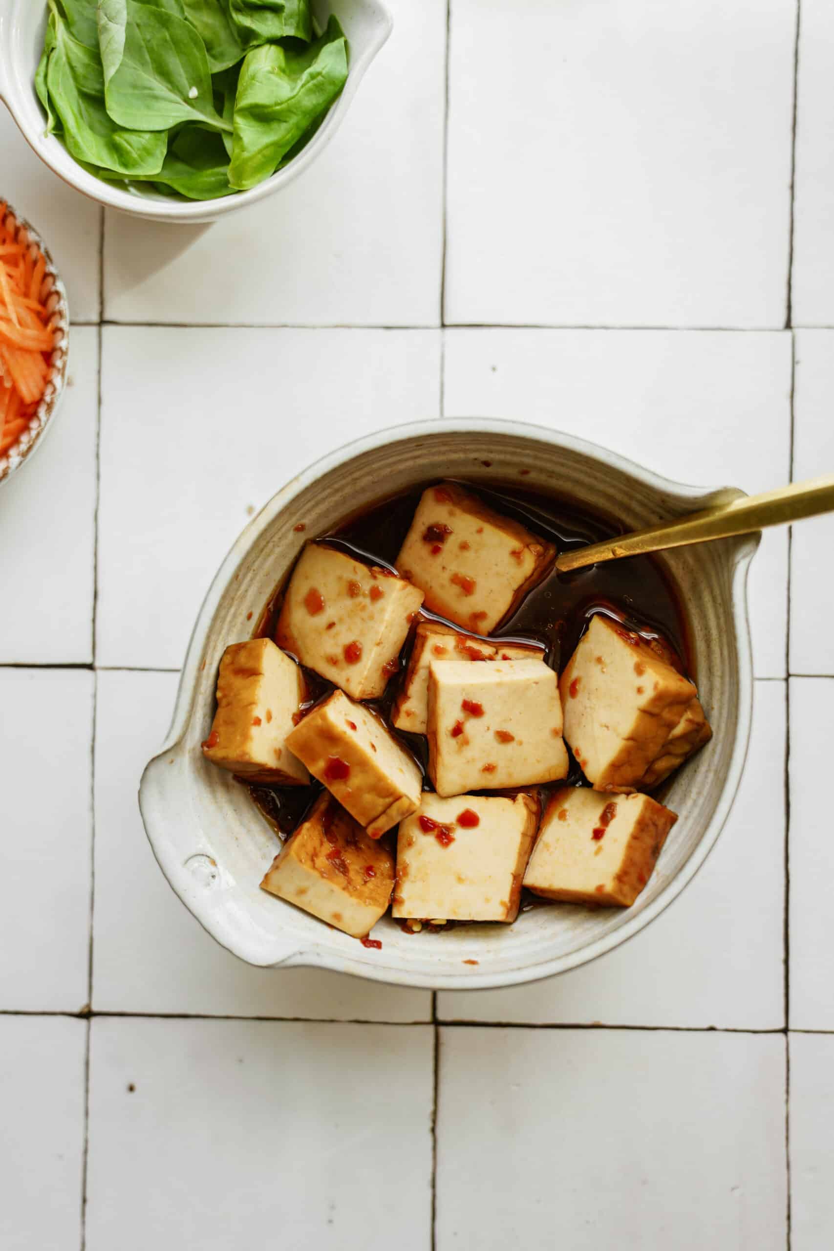 tofu in bowl