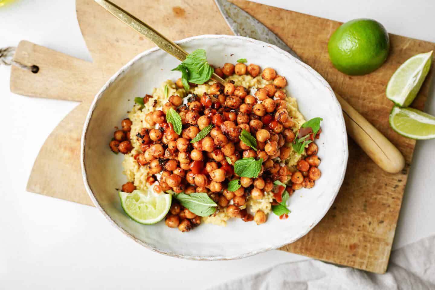 Crispy Chickpeas in a serving bowl