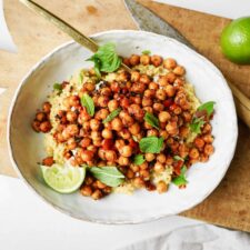 Crispy Chickpeas in a serving bowl