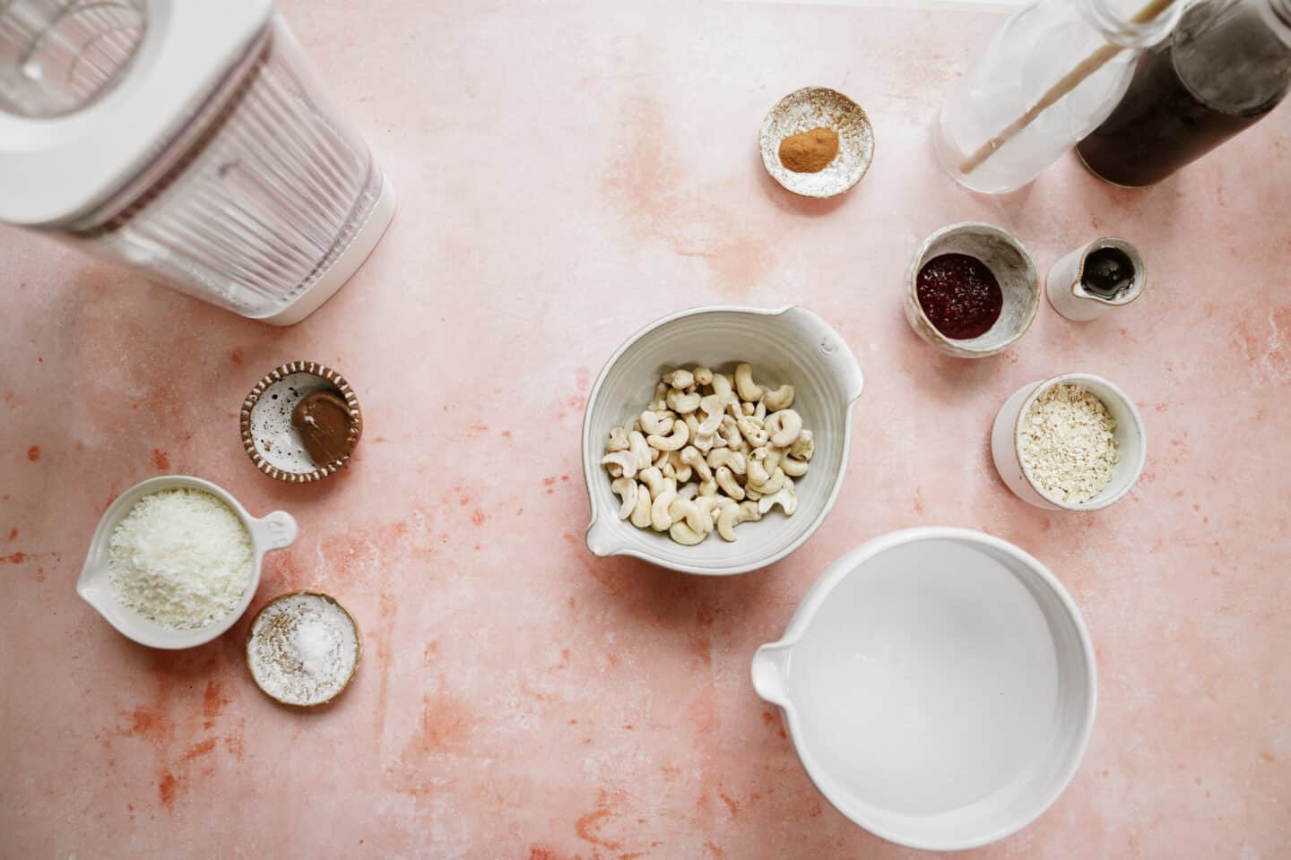 Ingredients for barista oat milk on counter