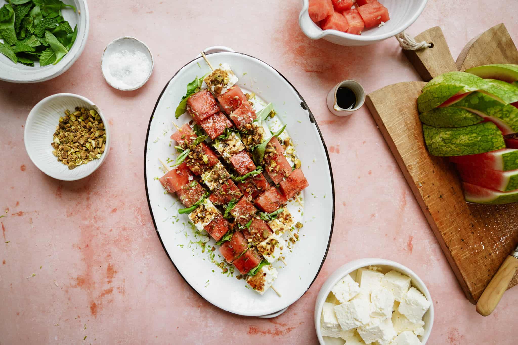 Summer Appetizers Watermelon Skewers FoodByMaria Recipes