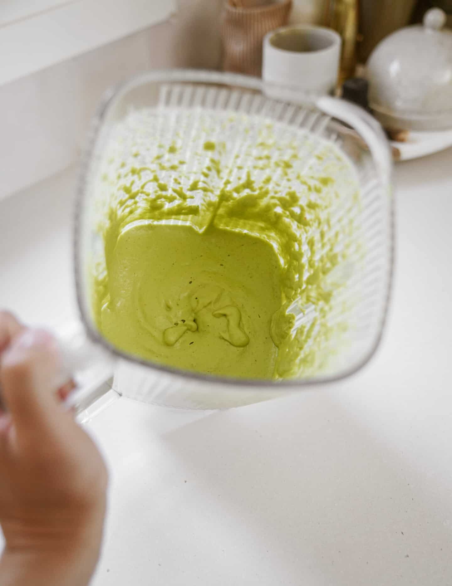 Chimichurri sauce being blended