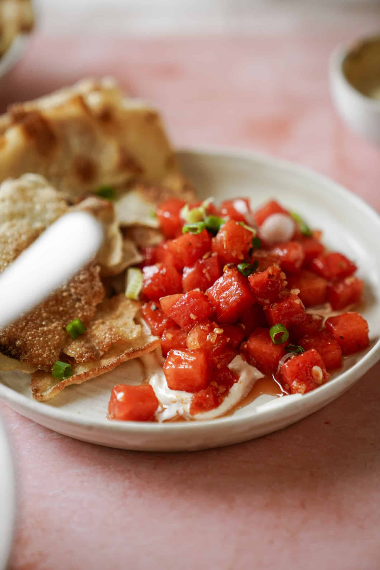 Poke bowl recipe on a plate