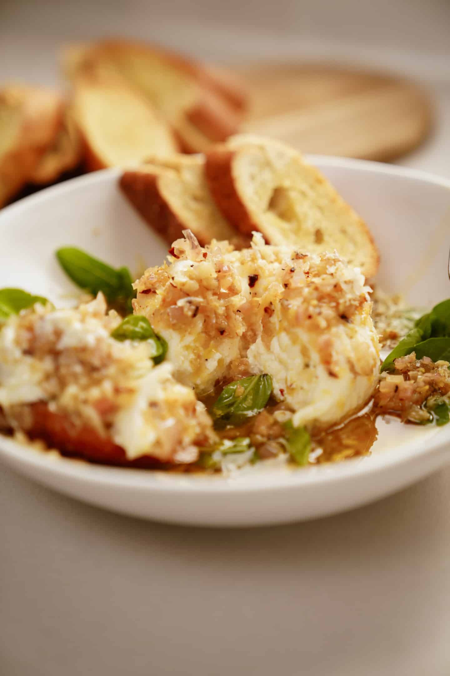 burrata cheese in bowl