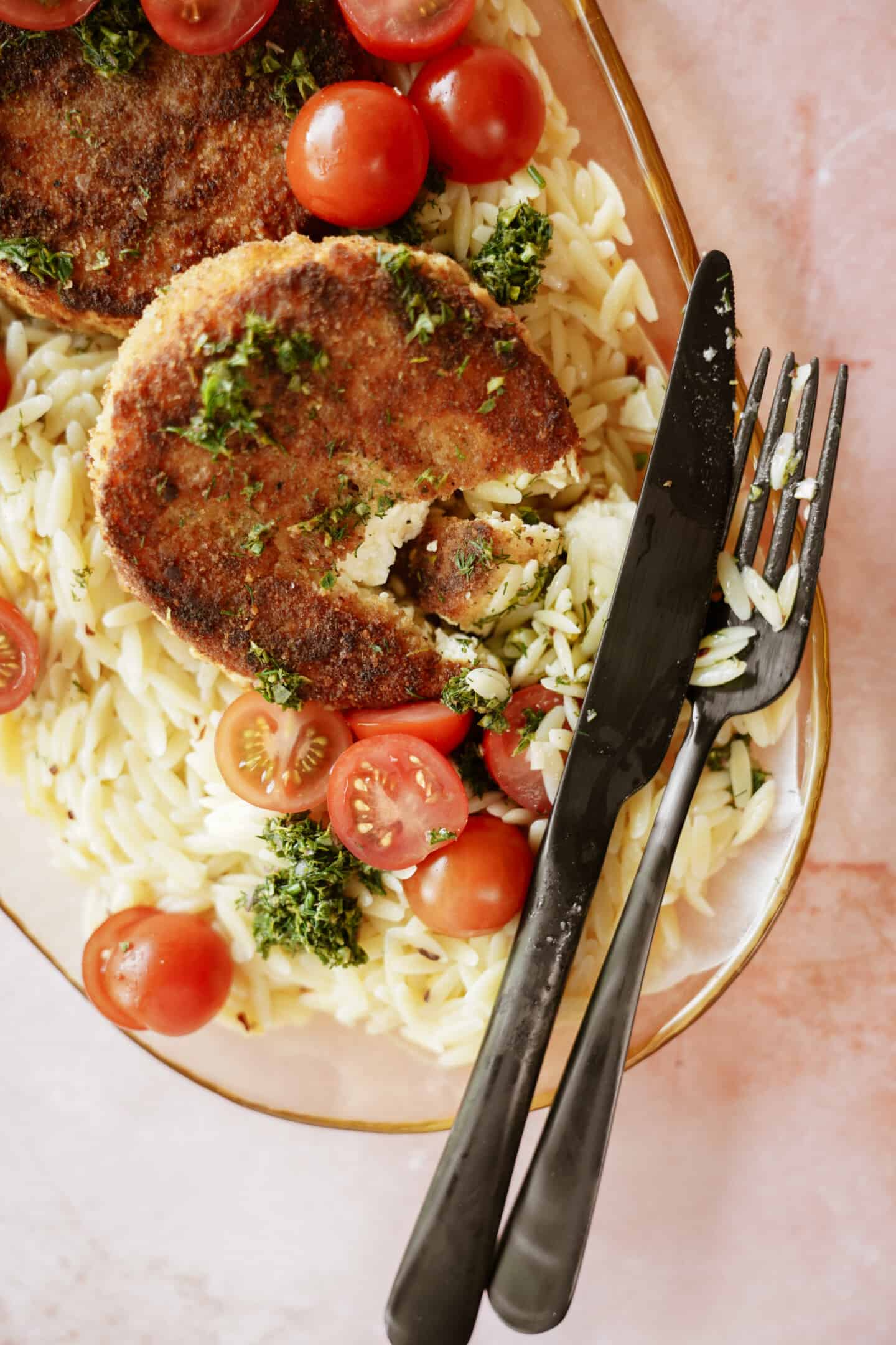 fried feta cheese pasta