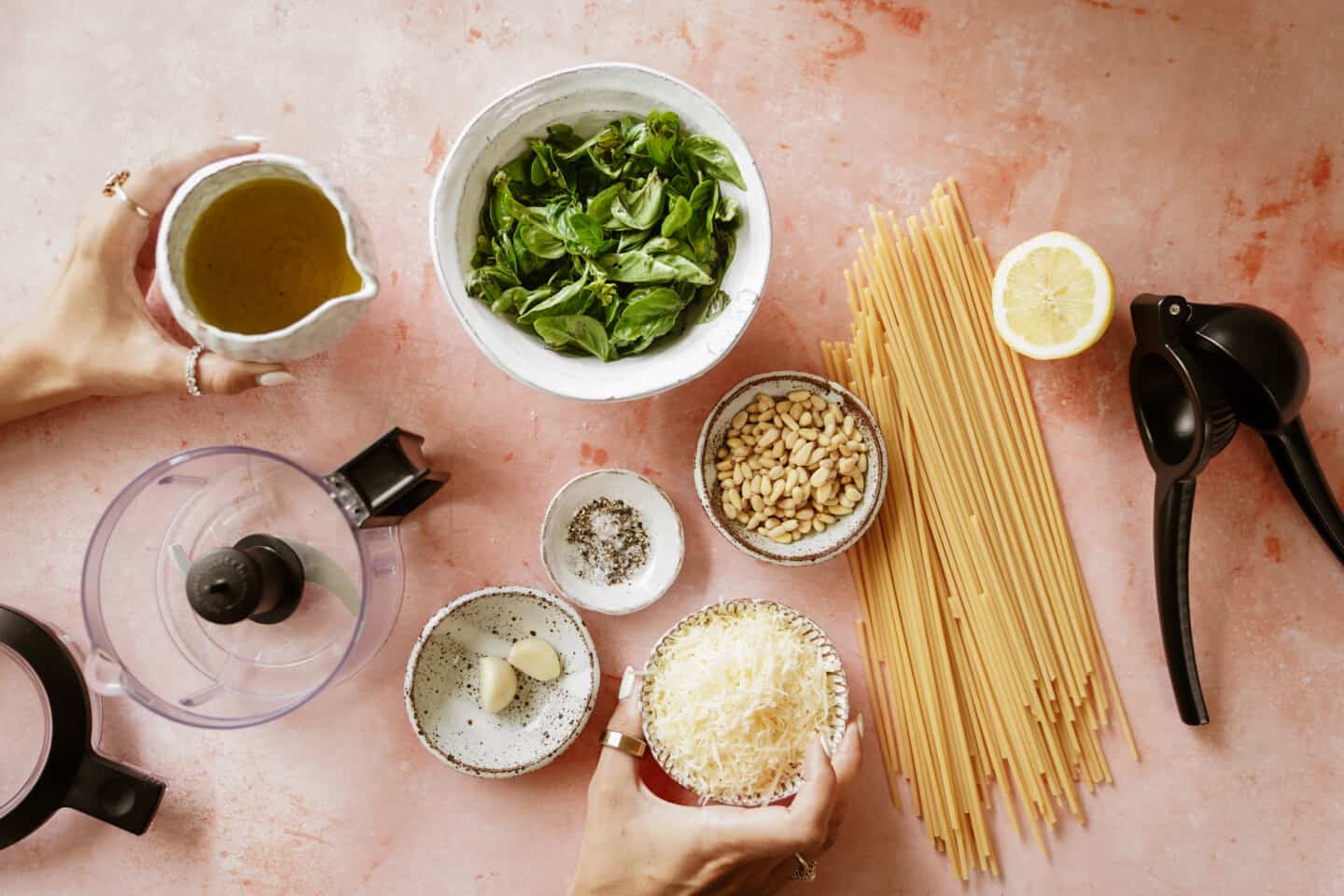 homemade pesto ingredients