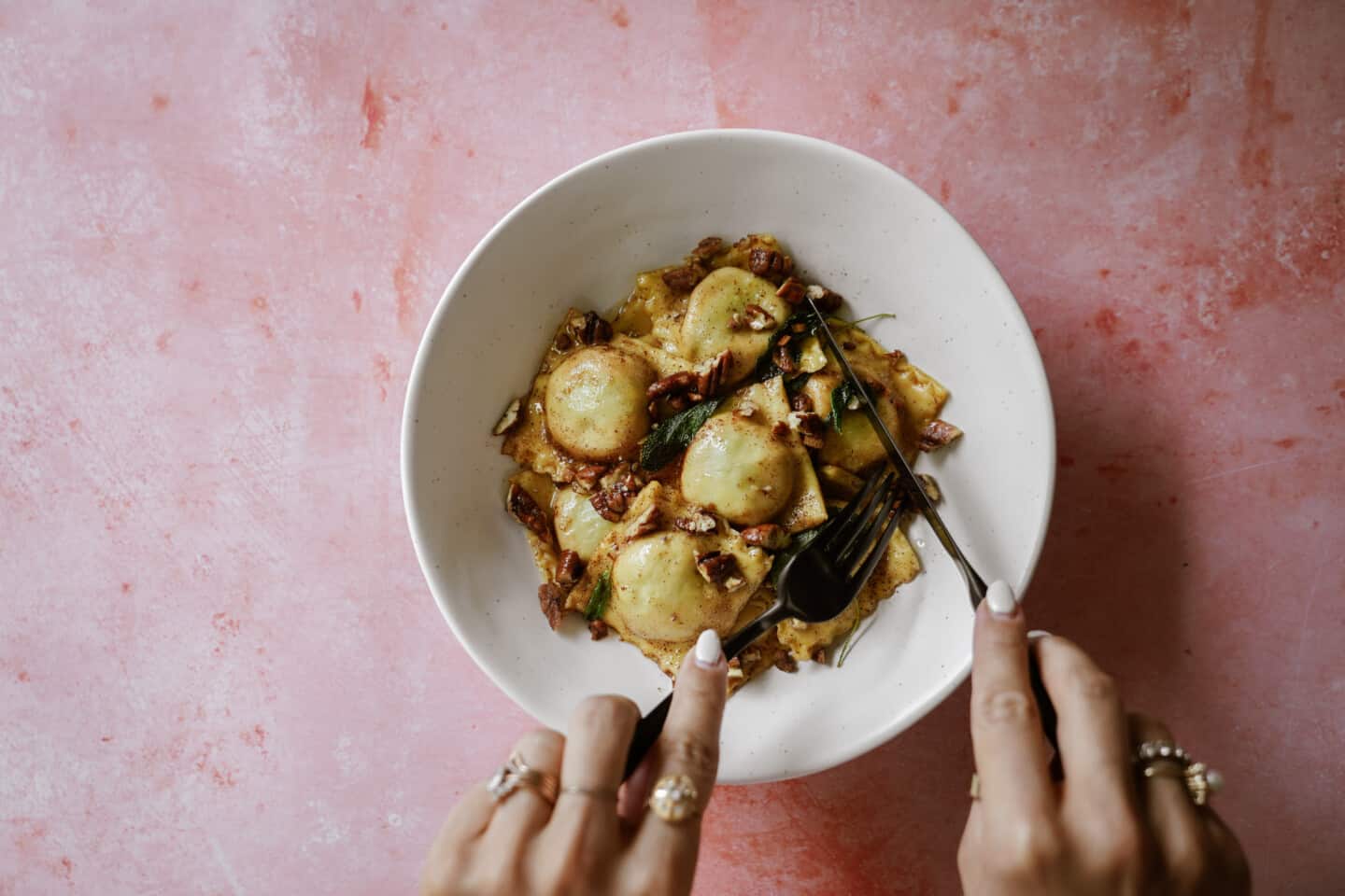 Pumpkin Sage Ravioli with Browned Butter Pecans (plus a look at