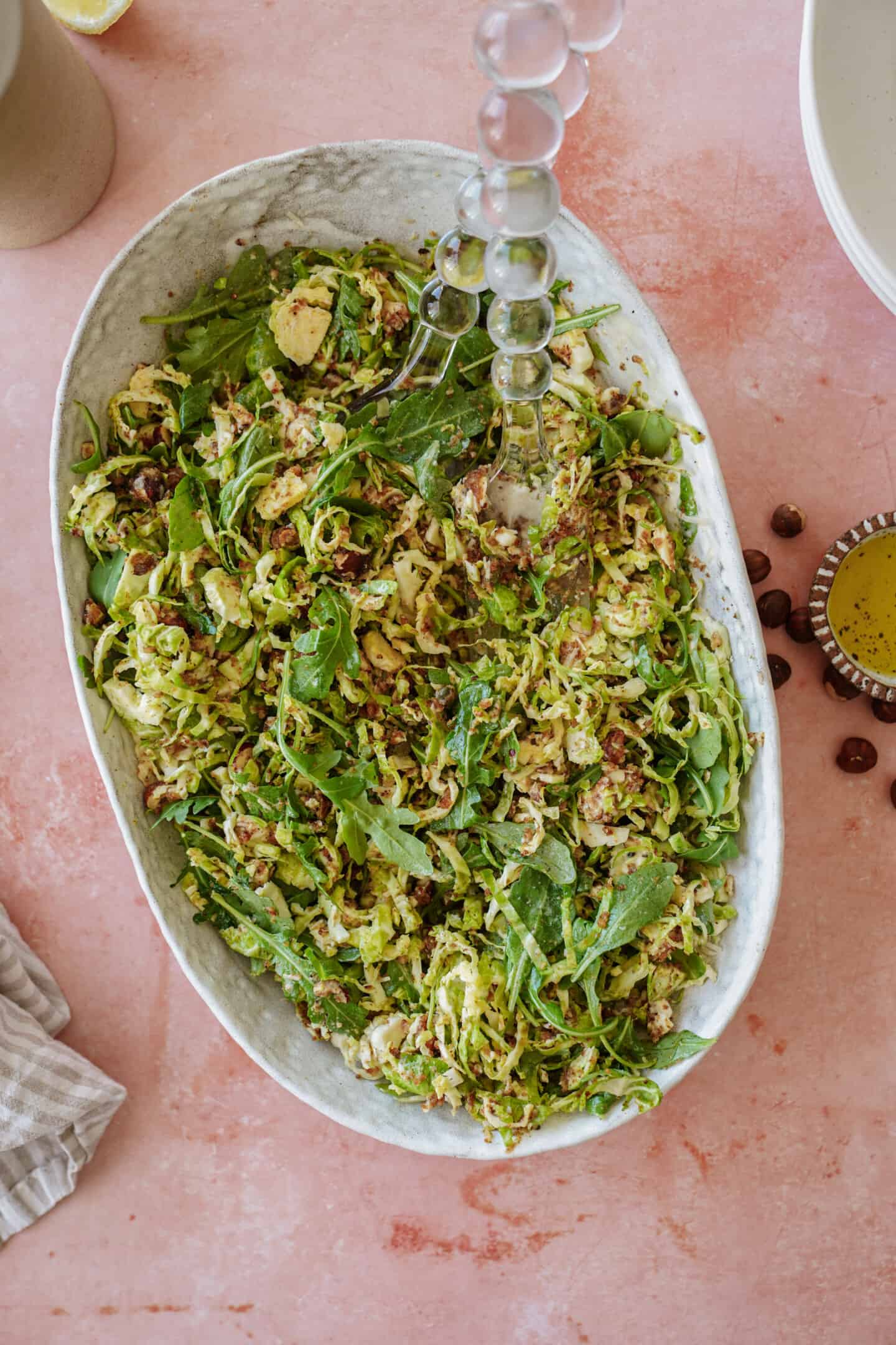 Caesar salad in a big serving bowl