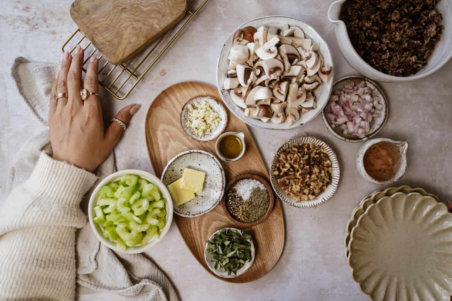 Ingredients for vegetarian stuffing