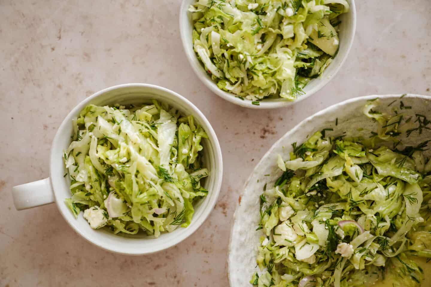 Bowls of fennel salad