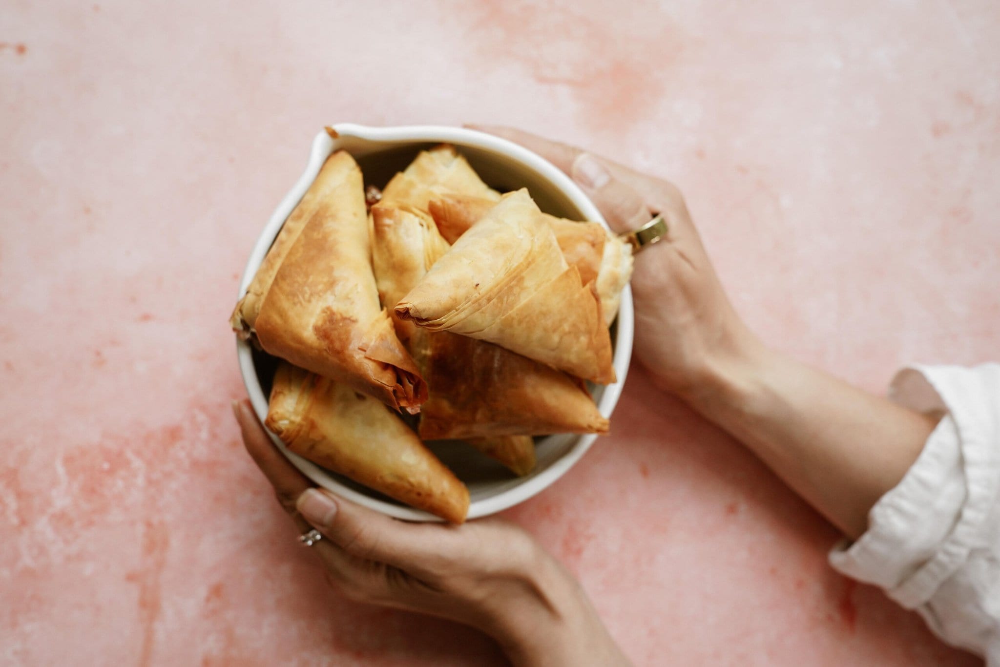 Phyllo dough recipes - black bean and feta stuffed