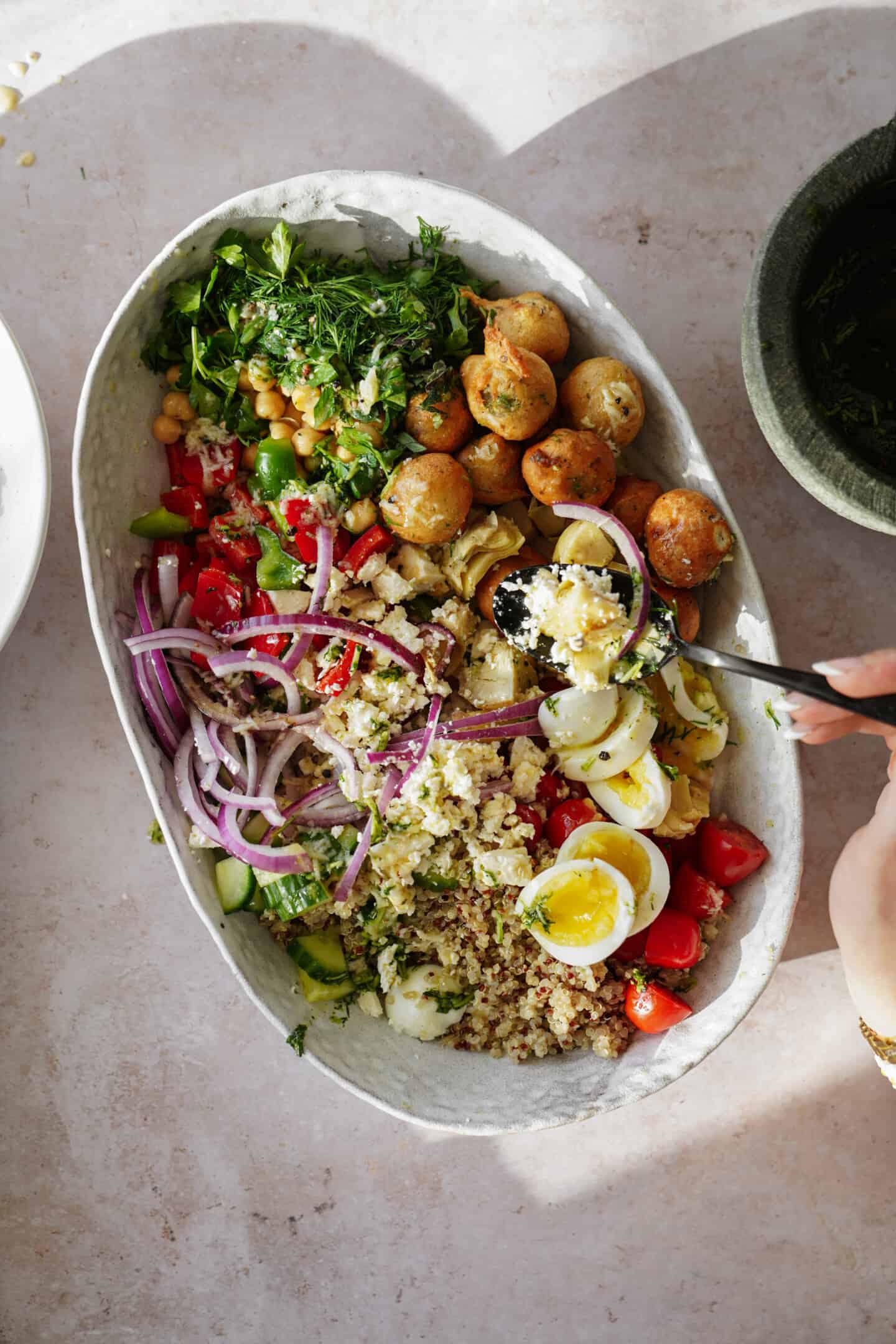 Quinoa Bowl with a spoon