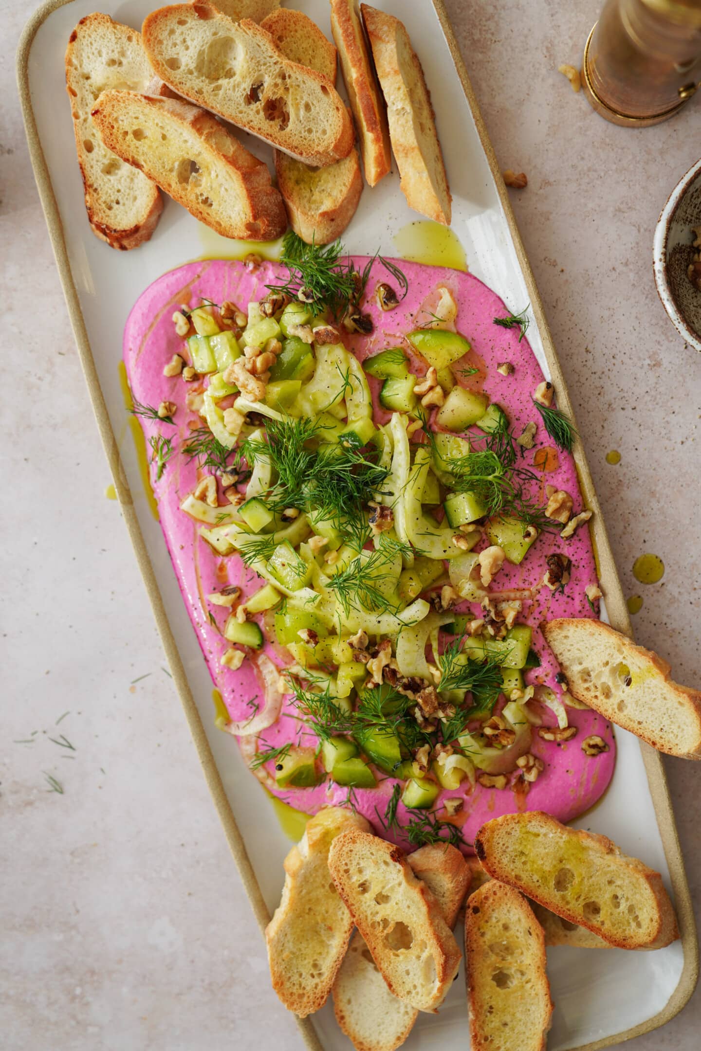 Beet dip platter