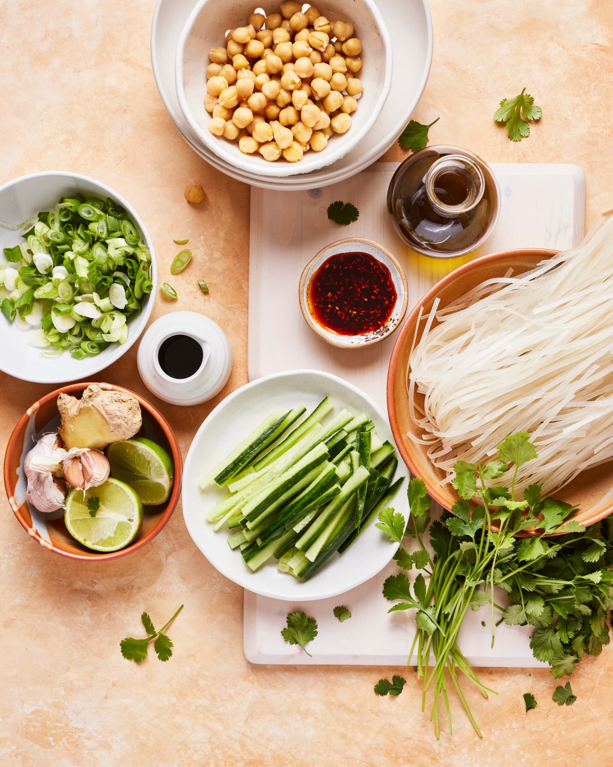 Ingredients for chili oil noodles