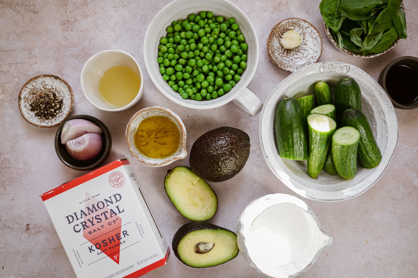 Ingredients for cucumber gazpacho