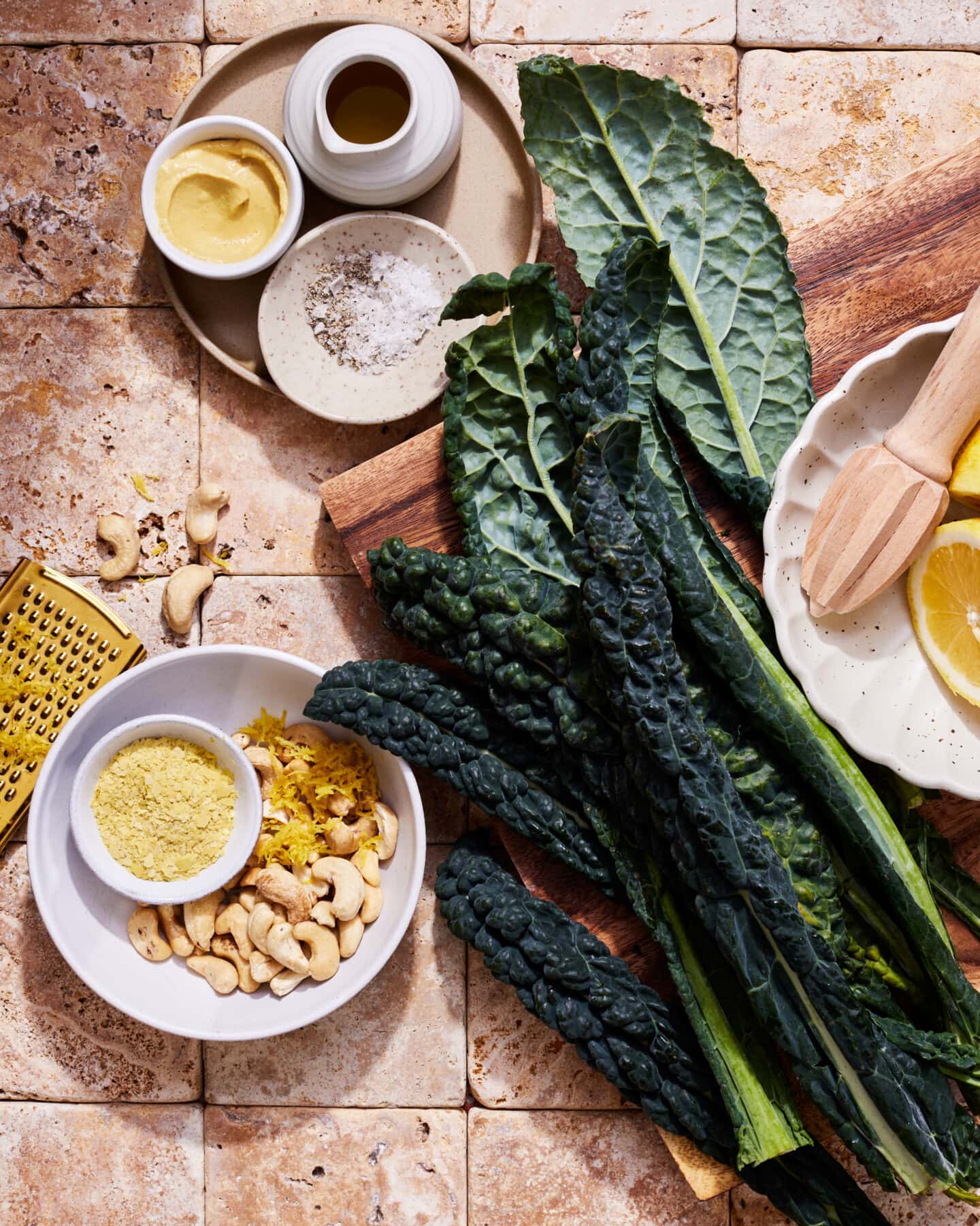 Ingredients for kale salad recipe