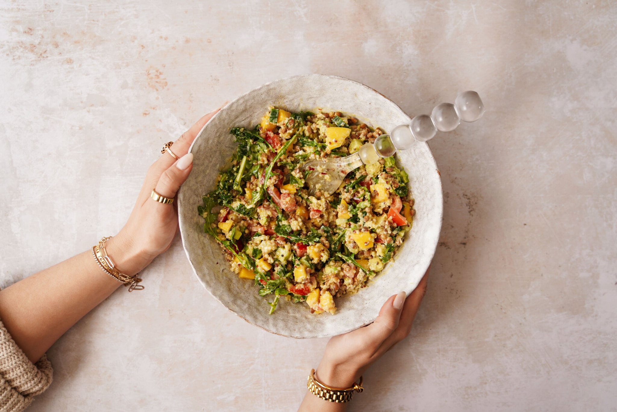 Quinoa salad recipe in a bowl