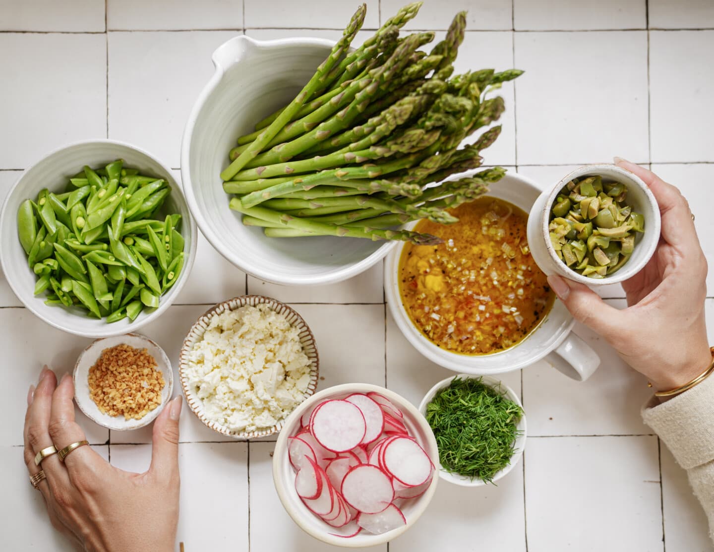 Ingredients for asparagus salad