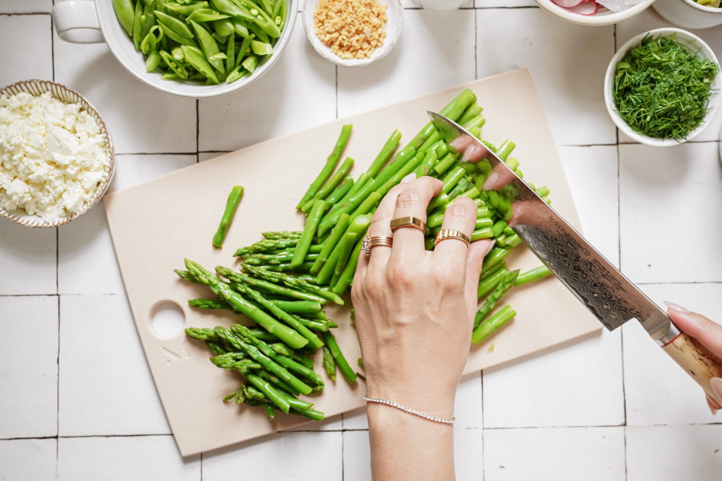 Preparation for an asparagus salad