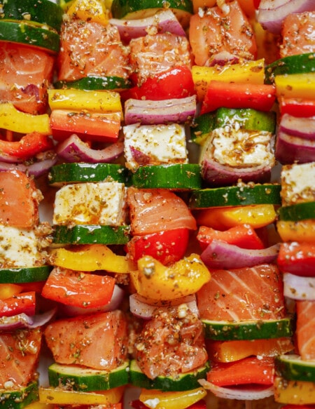 BBQ Salmon Kebabs | FoodByMaria Recipes